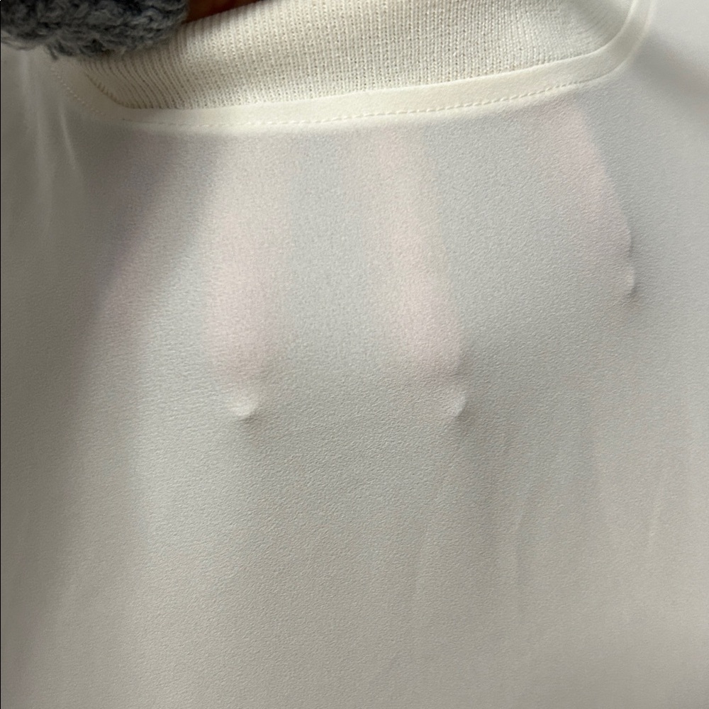 Loft Cream Sleeveless Chiffon Blouse - Picture 5 of 8